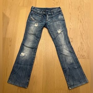 Distressed diesel jeans
